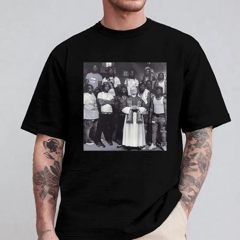 Pope From Oblock Shirt, First American Pope, Pope Back to Da Hood, Vintage Graphic Shirt for Women, for Men  Cotton Top...