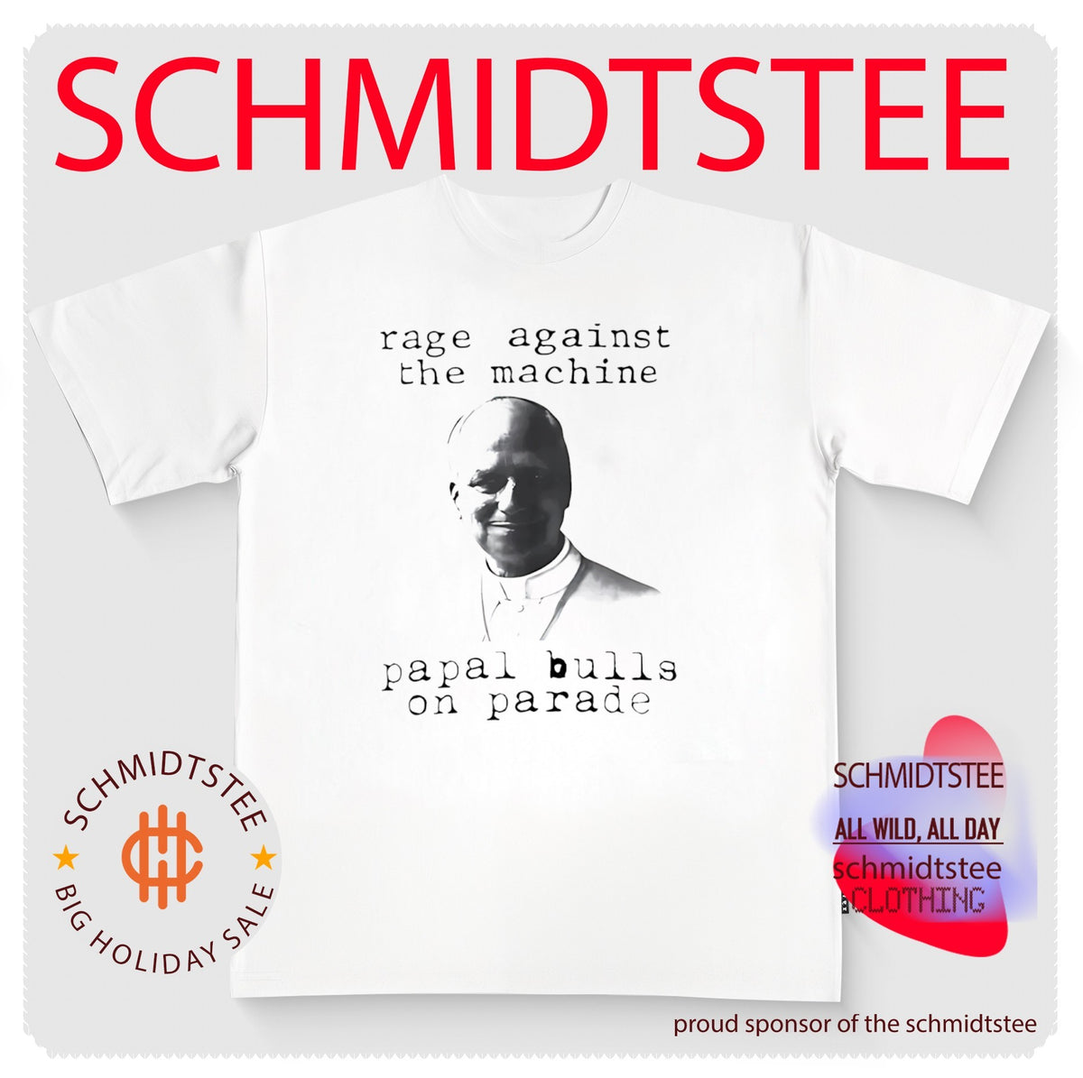Pope Leo XIV Rage Against The Machine Papal Bulls On Parade shirt
