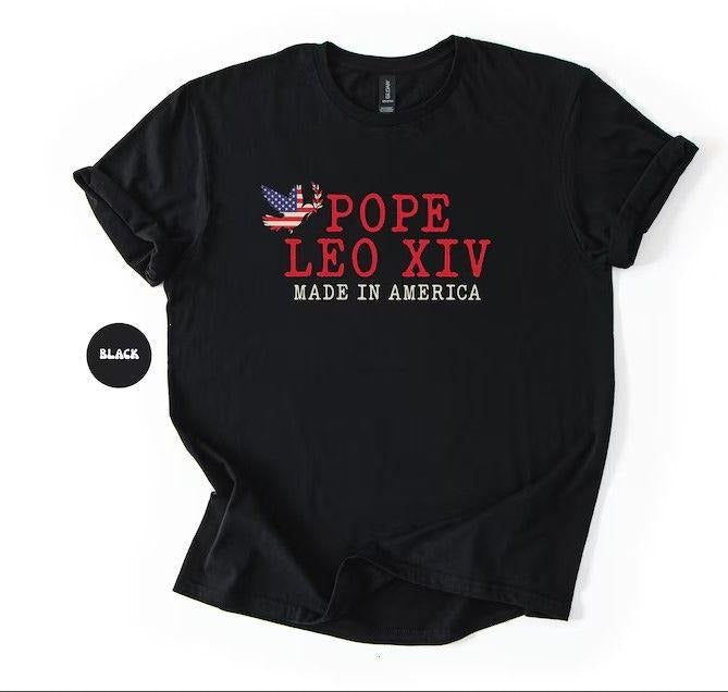 Pope Leo XIV Shirt, First American Pope Tee, Robert Prevost T-Shirt Hoodie, Sweatshirt | PureTeeCo.com