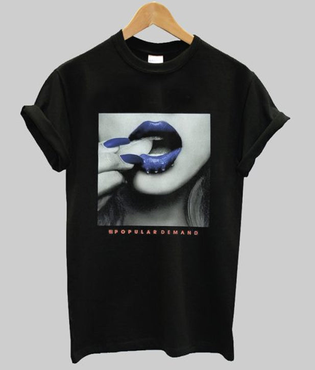Popular Demand blue lips T Shirt Hoodie, Sweatshirt | PureTeeCo.com