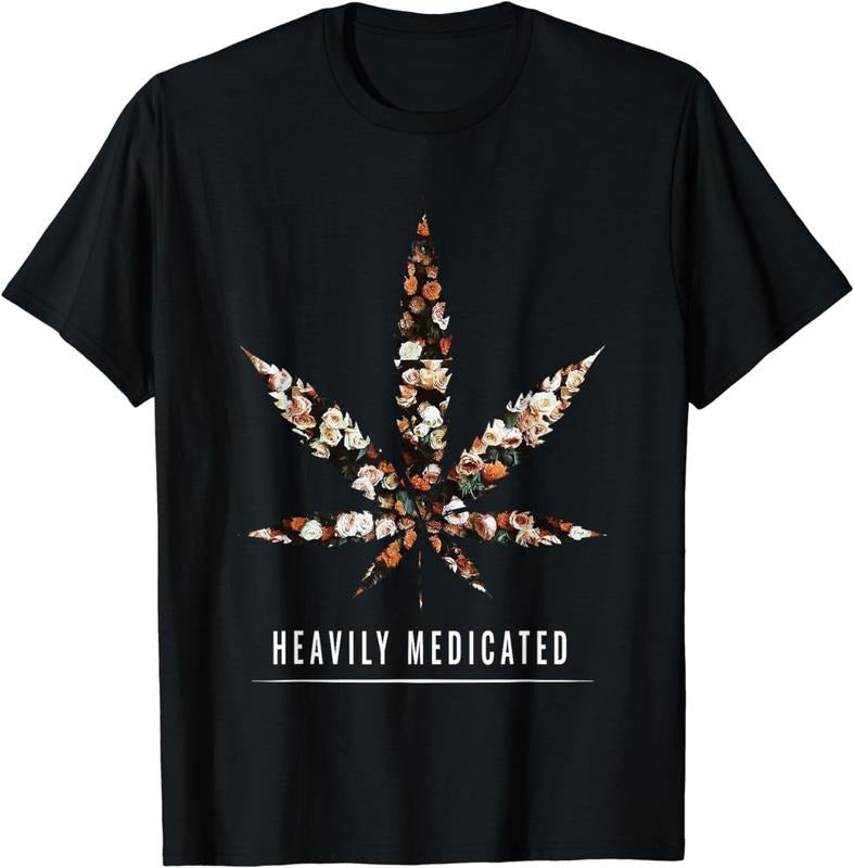 [100% Cotton] Heavily Medicated | Marijuana Cannabis Weed/Pot Stoner T-Shirt Hoodie, Sweatshirt | PureTeeCo.com