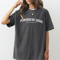 Powered By Jesus Shirt Comfort Colors, Bible Verse Unisex T-Shirt, Religious Gift for Christian, Baptism Clothing, Faith...
