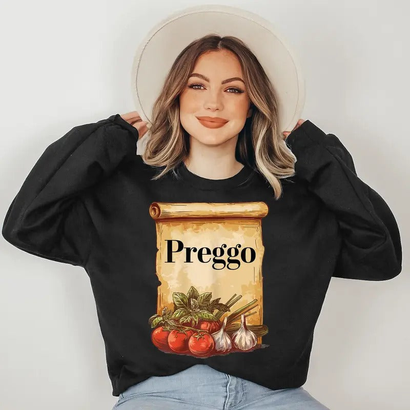 Preggo Sauce Cute Preggers Costume Pregnancy Announcement Sweatshirt T-Shirts, Hoodie | PureTeeCo.com
