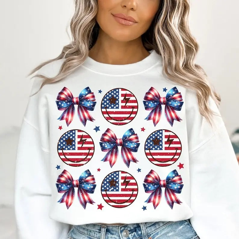 Premium  America Coquette Bow , 4th of July , Coquette 4th Of July , Fourth Of July sweatshirt T-Shirts, Hoodie