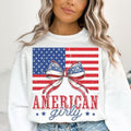 Premium  American Girly , Coquette 4th Of July , 4th Of July , American Flag Sweatshirt T-Shirts, Hoodie | PureTeeCo.com