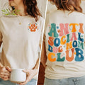 Premium  Anti-Social Dog Moms Club Sweatshirt, Dog Mom Sweatshirt, Dog Mom Gift T-Shirt, Fur Mama Shirt, Anti Social Dog...