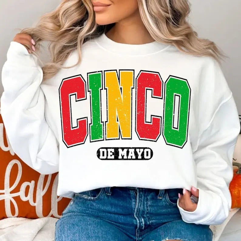 Premium  Cinco de Mayo Varsity  , Mexican  , Fiestasweatshirt T-Shirts, Hoodie, Sweatshirt | PureTeeCo.com