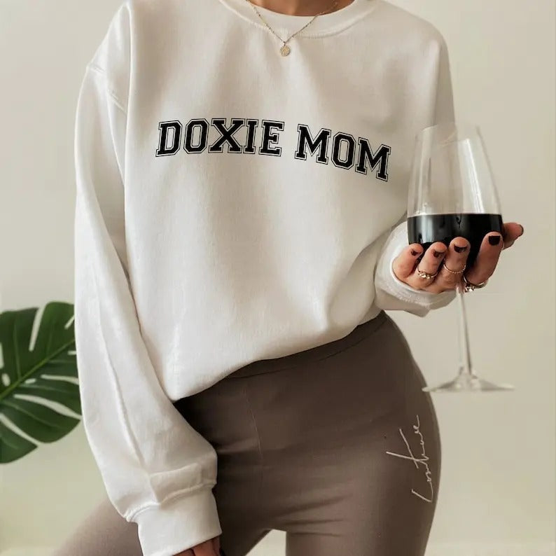 Premium  Doxie Mom Sweatshirt, Dachshund Shirt For Women, Dachshund Mom Shirt, Dog Mama Tshirt, Dog Mom Gift, Dog Gifts...