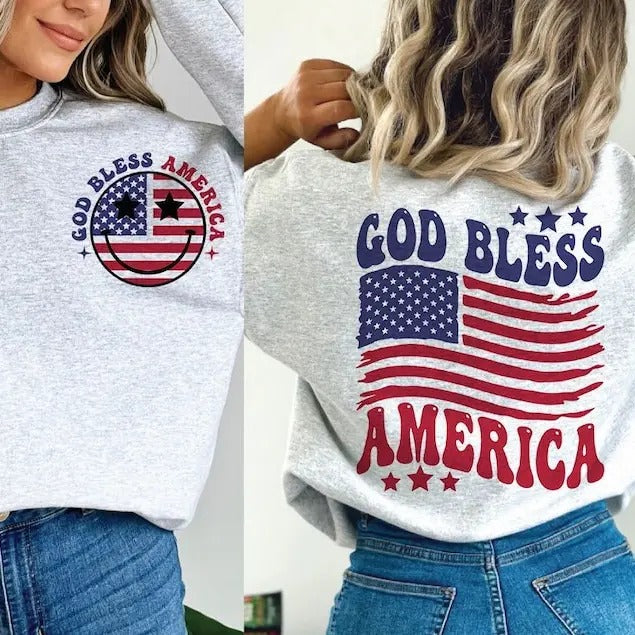 Premium  God Bless America  , 4th of July  , 4th of July , Independence Day  , America sweatshirt T-Shirts, Hoodie
