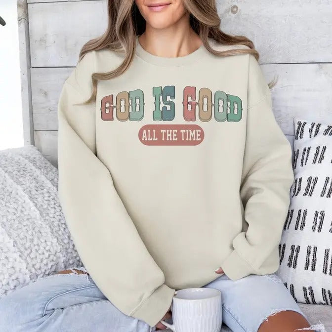 Premium  God Is Good All The Time, Easter , Bible verse, Jesus, Christian Shirt Hoodie, Sweatshirt | PureTeeCo.com