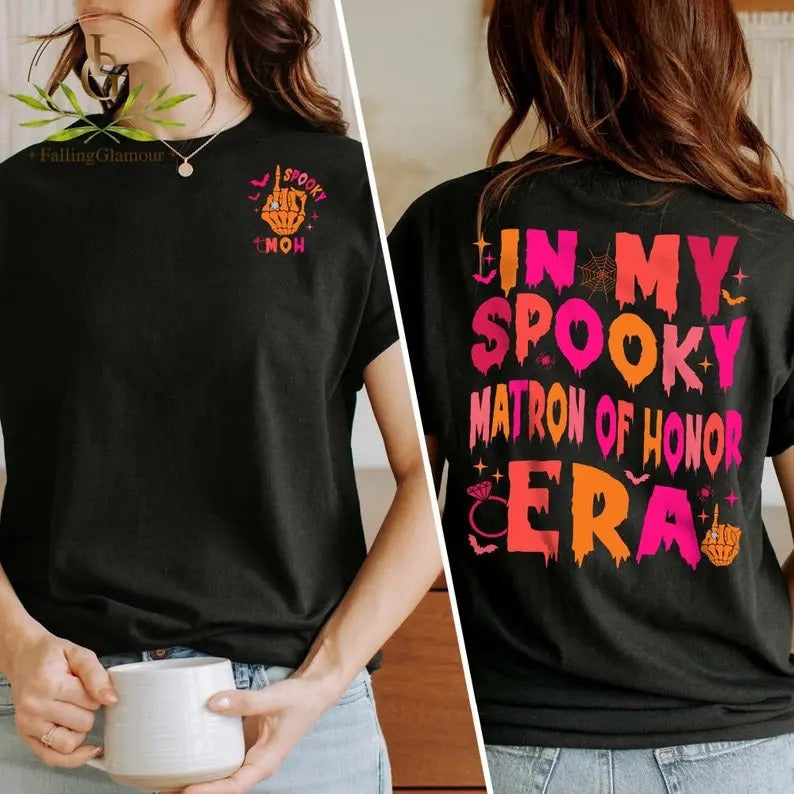 Premium  Matron Of Honor Era Shirt, Matron Of Honor, MOH Sweatshirt, Spooky Bridesmaid Shirt, Bachelorette Shirt, Bridal...