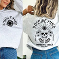Premium  Positive Mind Skull,  Self love,Inspirational , Wildflower shirt Hoodie, Sweatshirt | PureTeeCo.com
