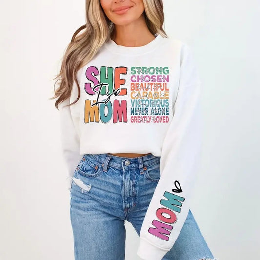 Premium  She is Mom , Retro Mother , Blessed Mom , Mom Shirt, Mom Life shirt