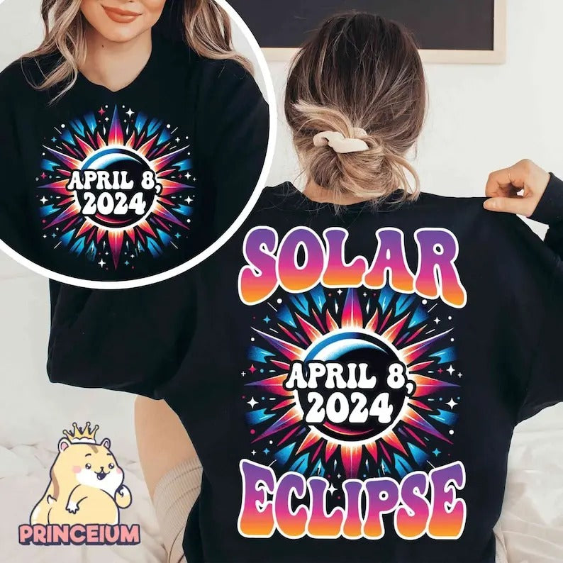 Premium  Solar Eclipse Era April 8, 2024, Total Solar Eclipse 2024, Souvenir Shirt , April 2024, Solar Eclipse Shirt,...