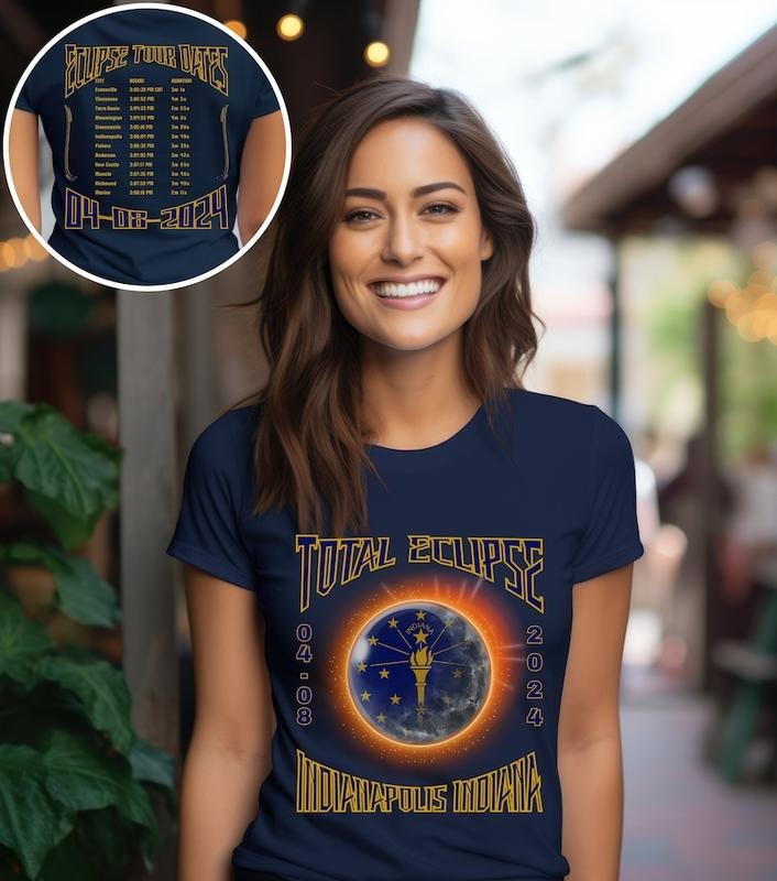 Premium  Total Solar Eclipse Twice In A Lifetime April 8 2024 Shirt, Eclipse Event Outfit, Eclipse Souvenir Gift,...