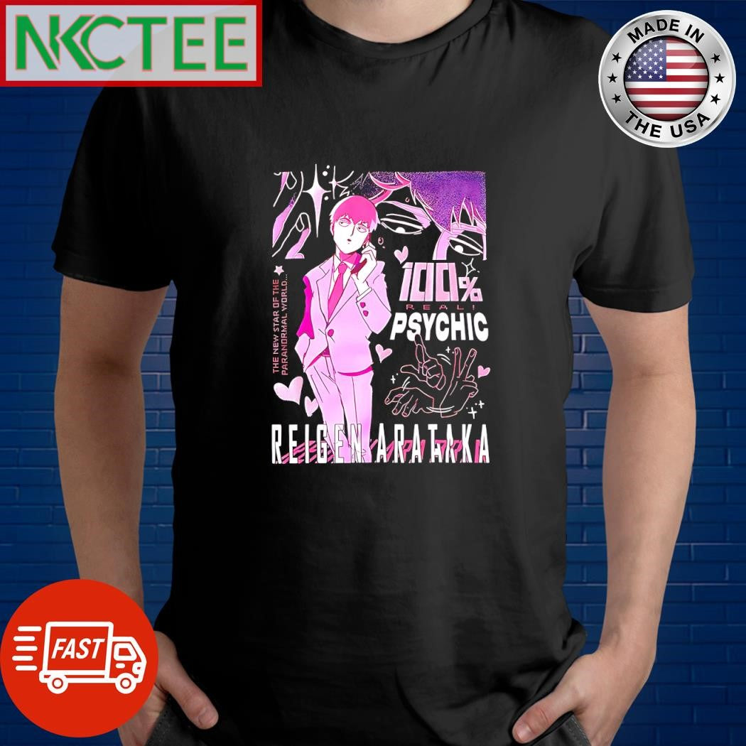 Premium 100 % real psychic Reigen Arataka shirt