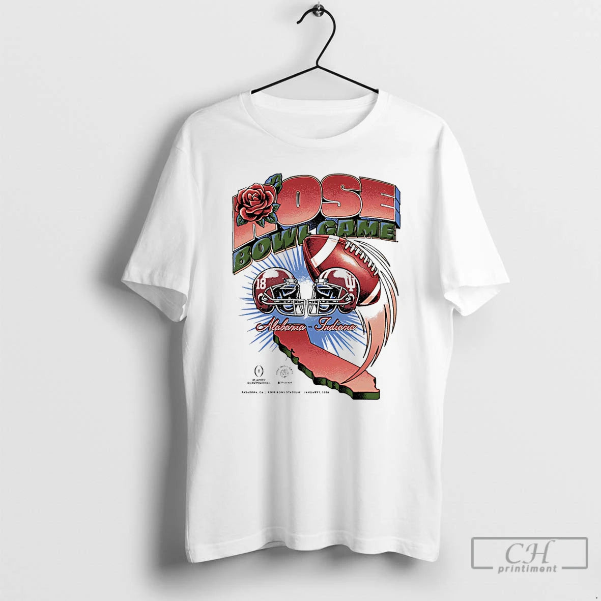 Premium Alabama Vs Indiana Rose Bowl Game 2026 Vintage Matchup T-Shirts, Hoodie, Sweatshirt | PureTeeCo.com