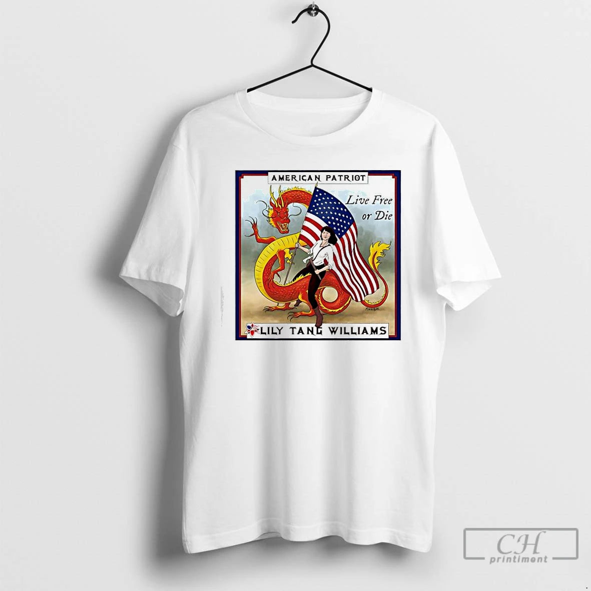 Premium American Patriot Lily Tang Williams Live Free Or Die T-Shirts, Hoodie, Sweatshirt | PureTeeCo.com