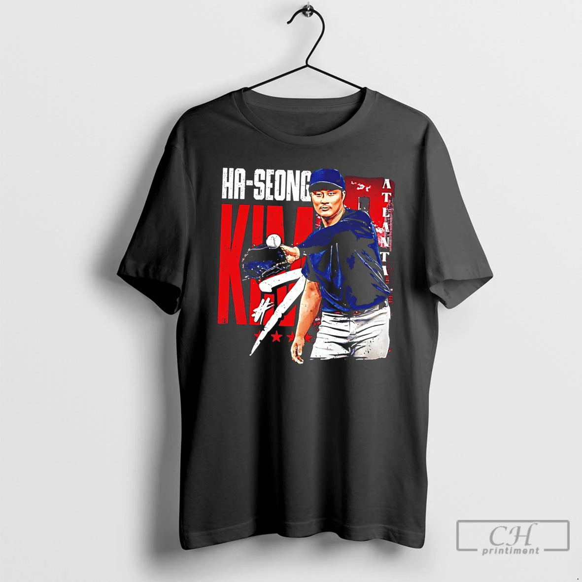 Premium Atlanta Braves Ha Seong Kim Illustration Tee