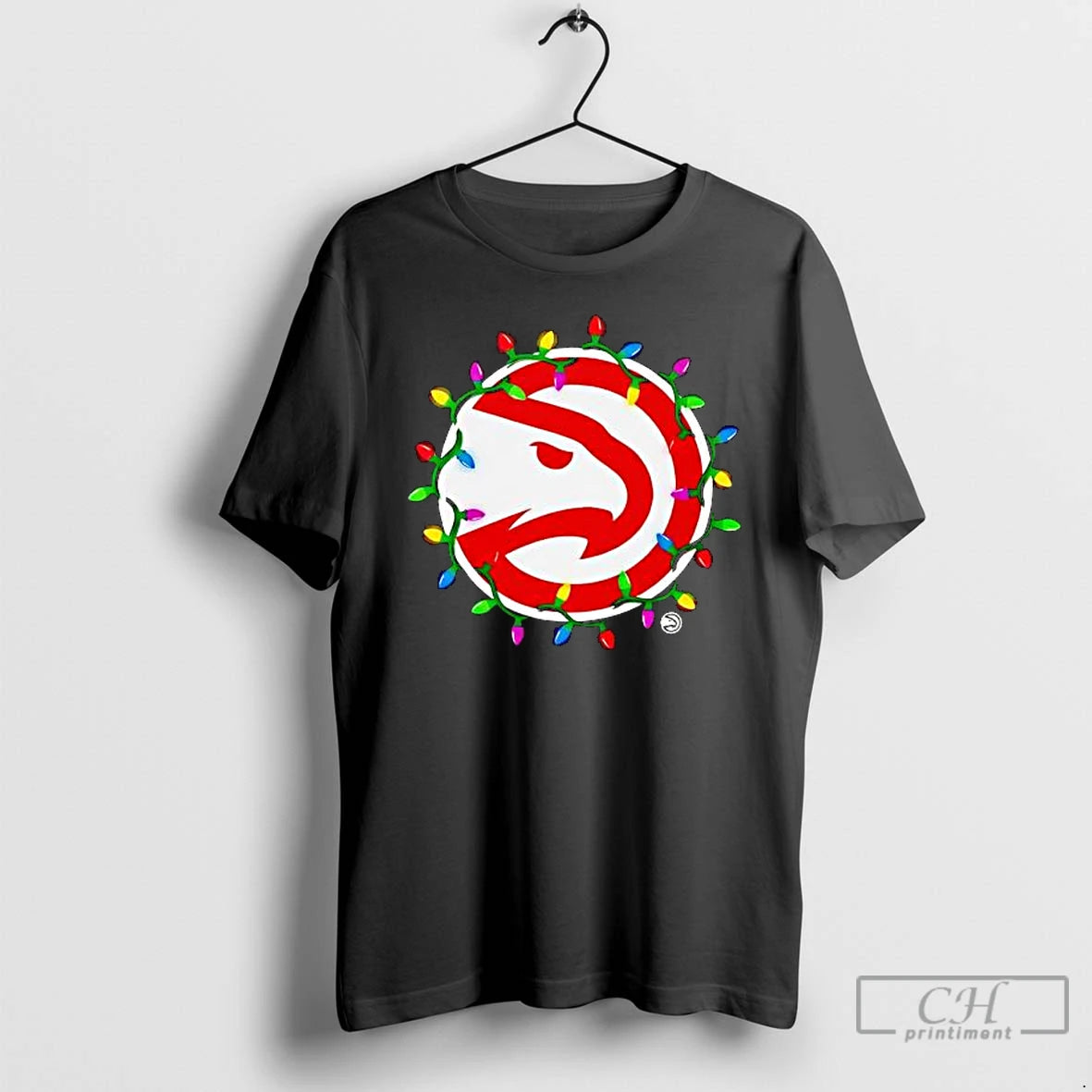 Premium Atlanta Hawks Logo Lights Merry Christmas T-Shirts, Hoodie, Sweatshirt | PureTeeCo.com