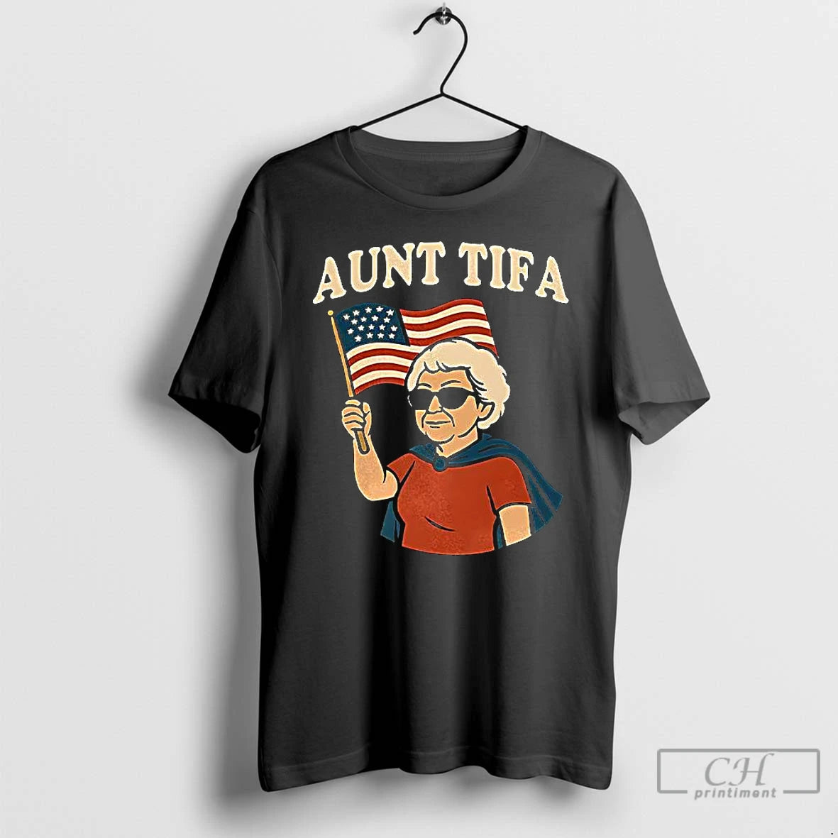 Premium Aunt Tifa Usa Flag T Shirts