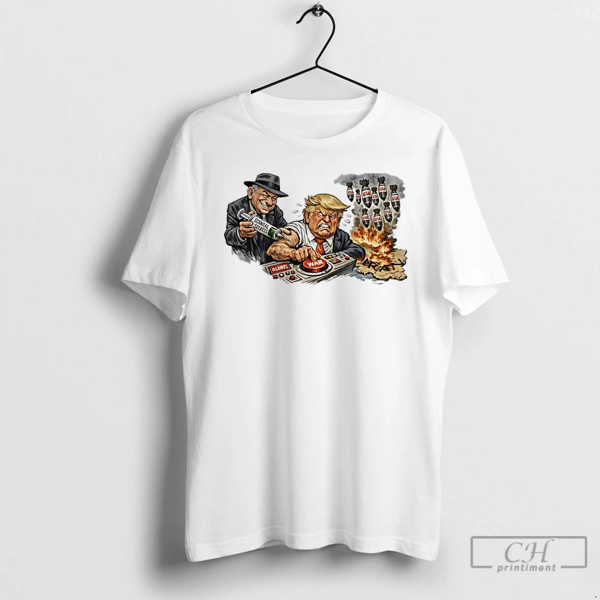 Premium Benjamin Netanyahu And Donald Trump With Epstein Scandal Caricature T-Shirts, Hoodie, Sweatshirt | PureTeeCo.com