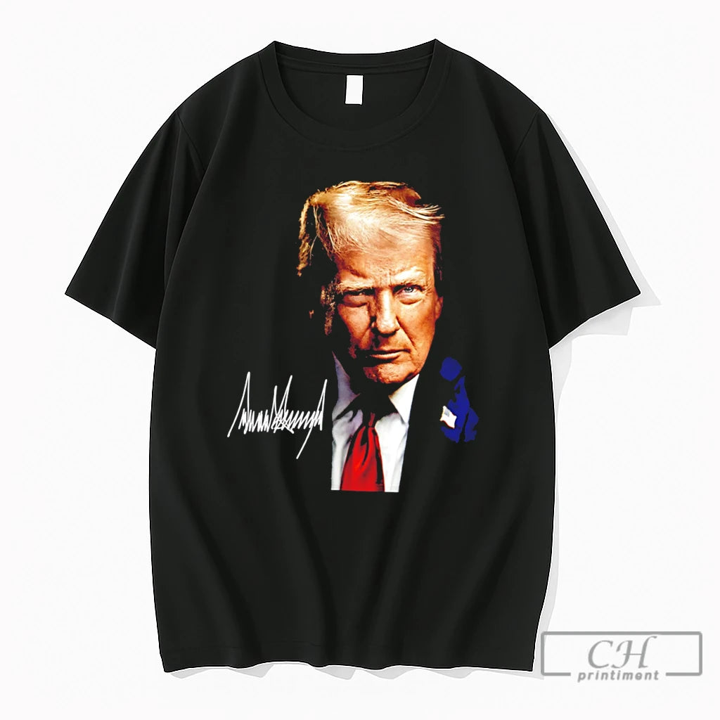 Premium Big Trump Face Signature Tee