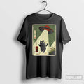 Premium Black Cat Ufo Abduction Japanese Cat Alien T-Shirts, Hoodie, Sweatshirt | PureTeeCo.com