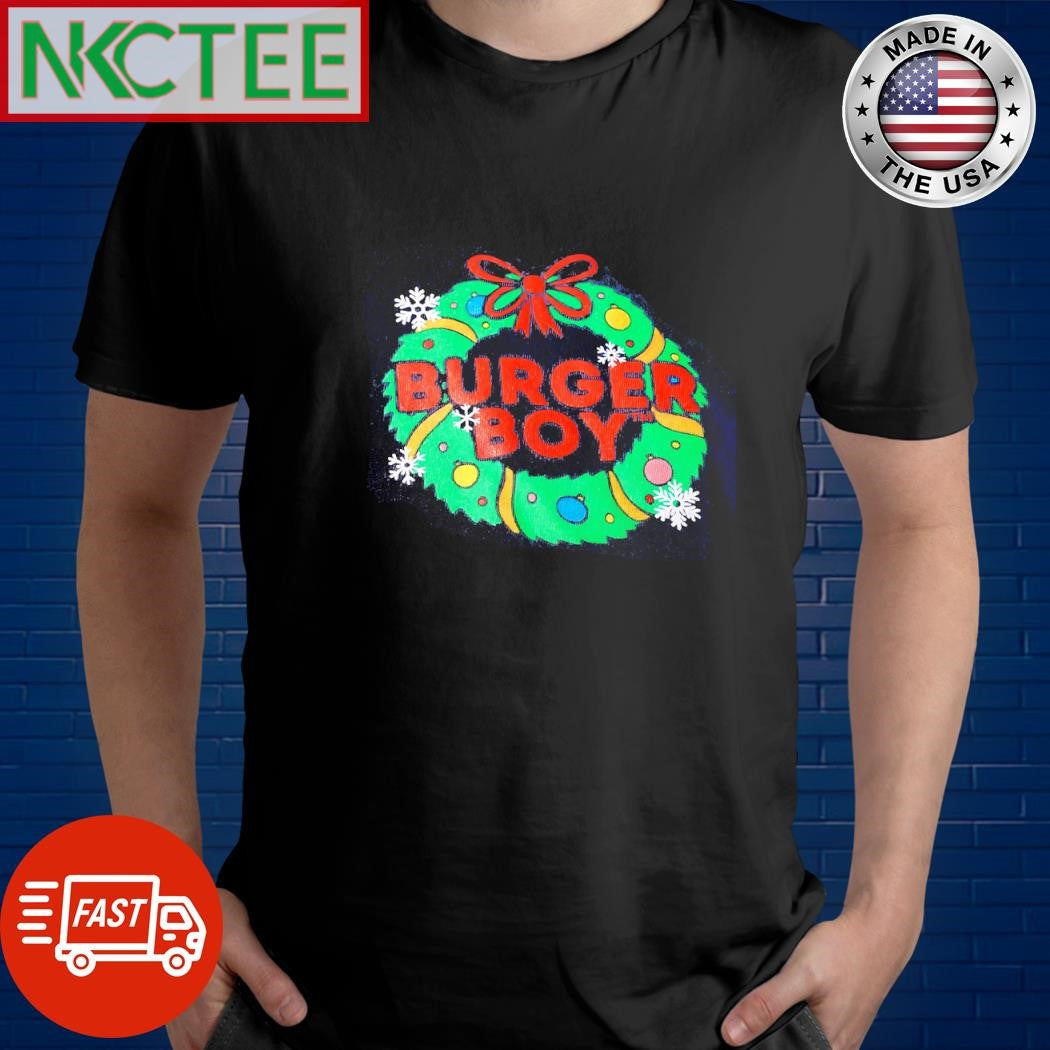 Premium Burger Boy laurel wreath Christmas shirt