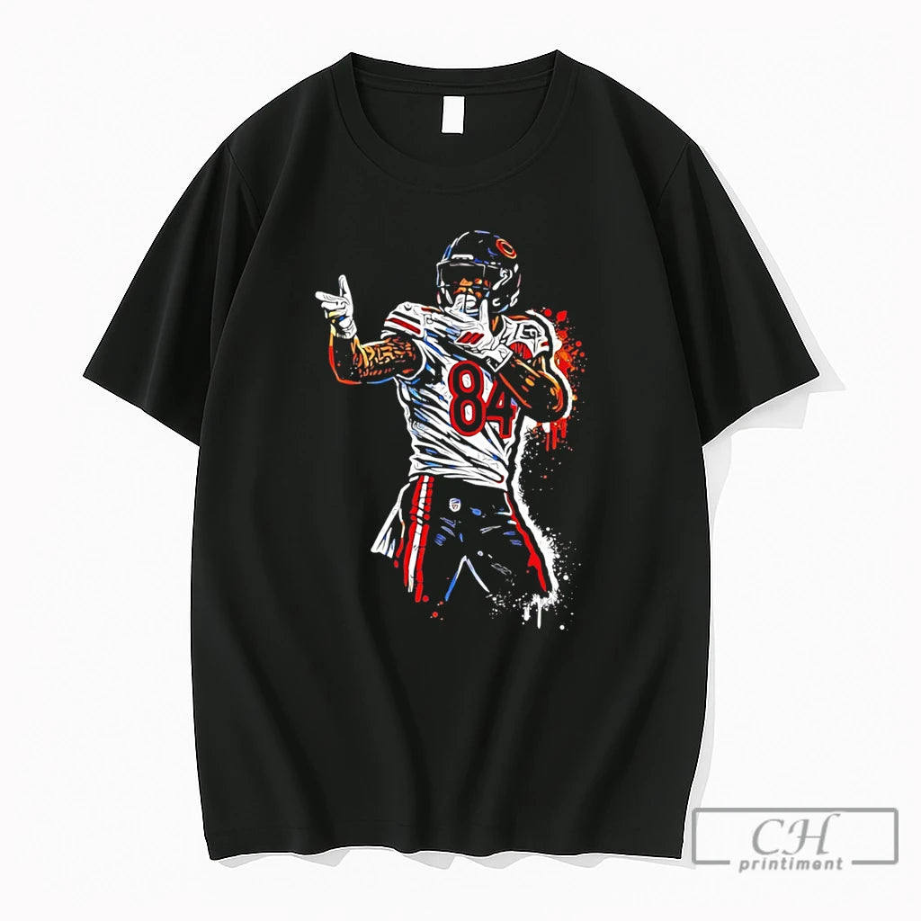 Premium Caleb Williams Chicago Bears Paint Tee
