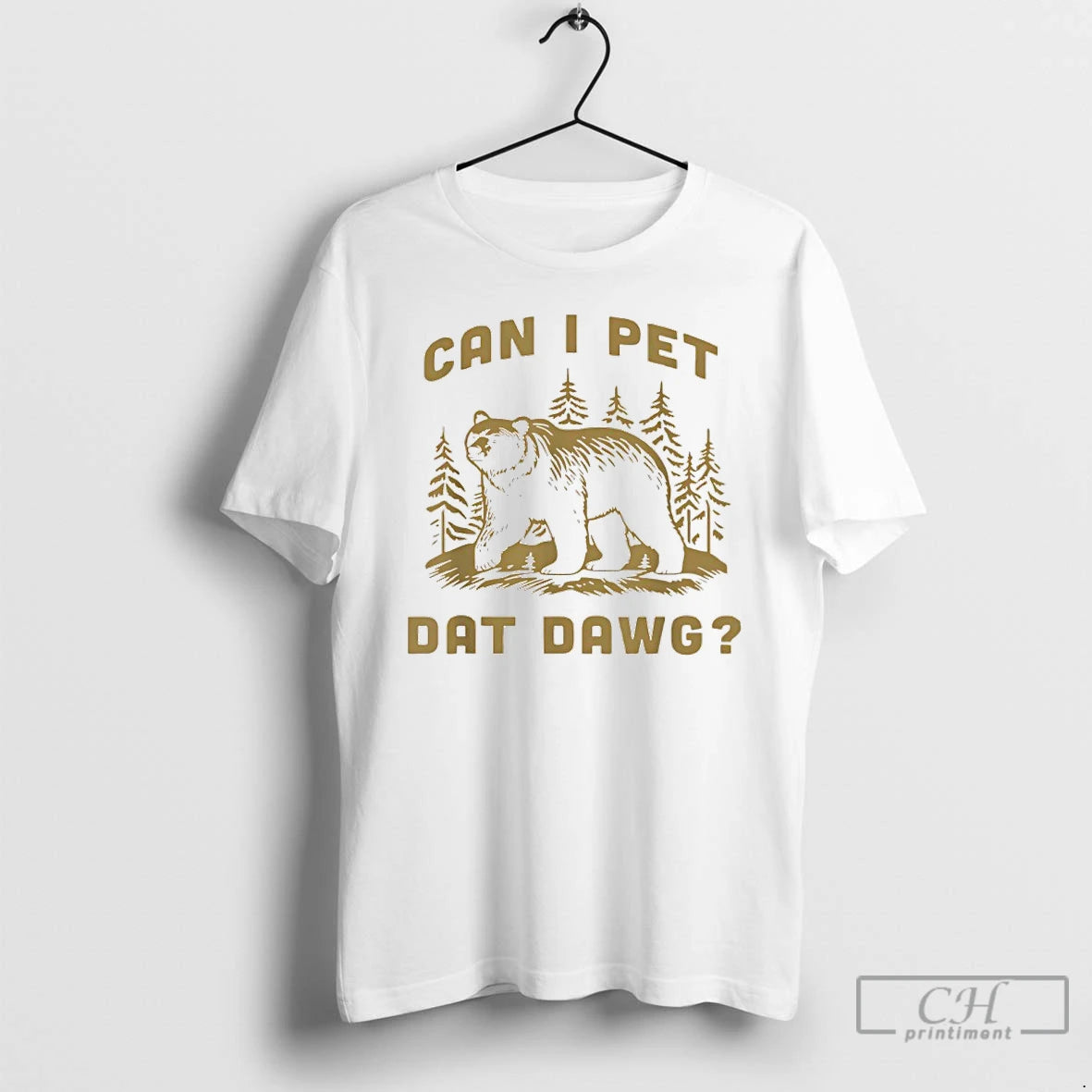 Premium Can I Pet Dat Dawg Bear Meme T-Shirts, Hoodie, Sweatshirt | PureTeeCo.com