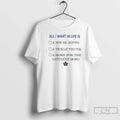 Premium Canadian History All I Want In Life Is Checklist T-Shirts, Hoodie, Sweatshirt | PureTeeCo.com