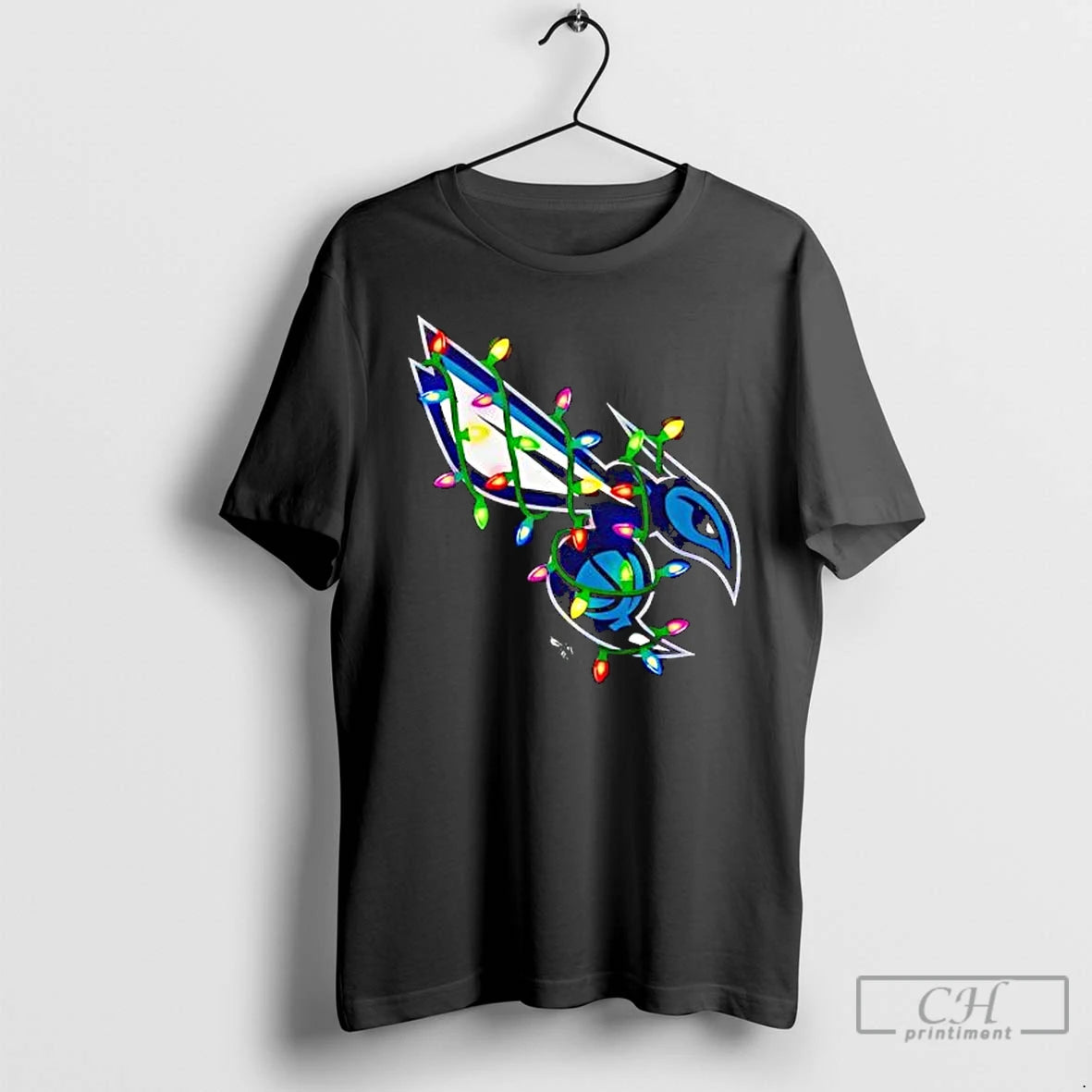 Premium Charlotte Hornets Logo Lights Merry Christmas T-Shirts, Hoodie, Sweatshirt | PureTeeCo.com