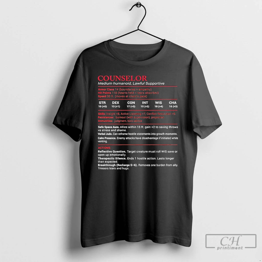 Premium Counselor Medium Humanoid Lawful Supportive T-Shirts, Hoodie, Sweatshirt | PureTeeCo.com