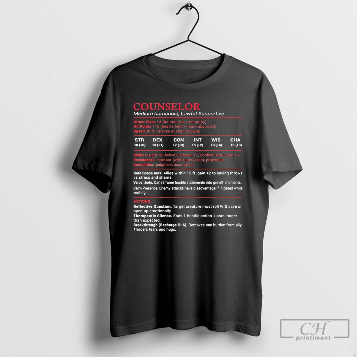 Premium Counselor Medium Humanoid Lawful Supportive T-Shirts, Hoodie, Sweatshirt | PureTeeCo.com