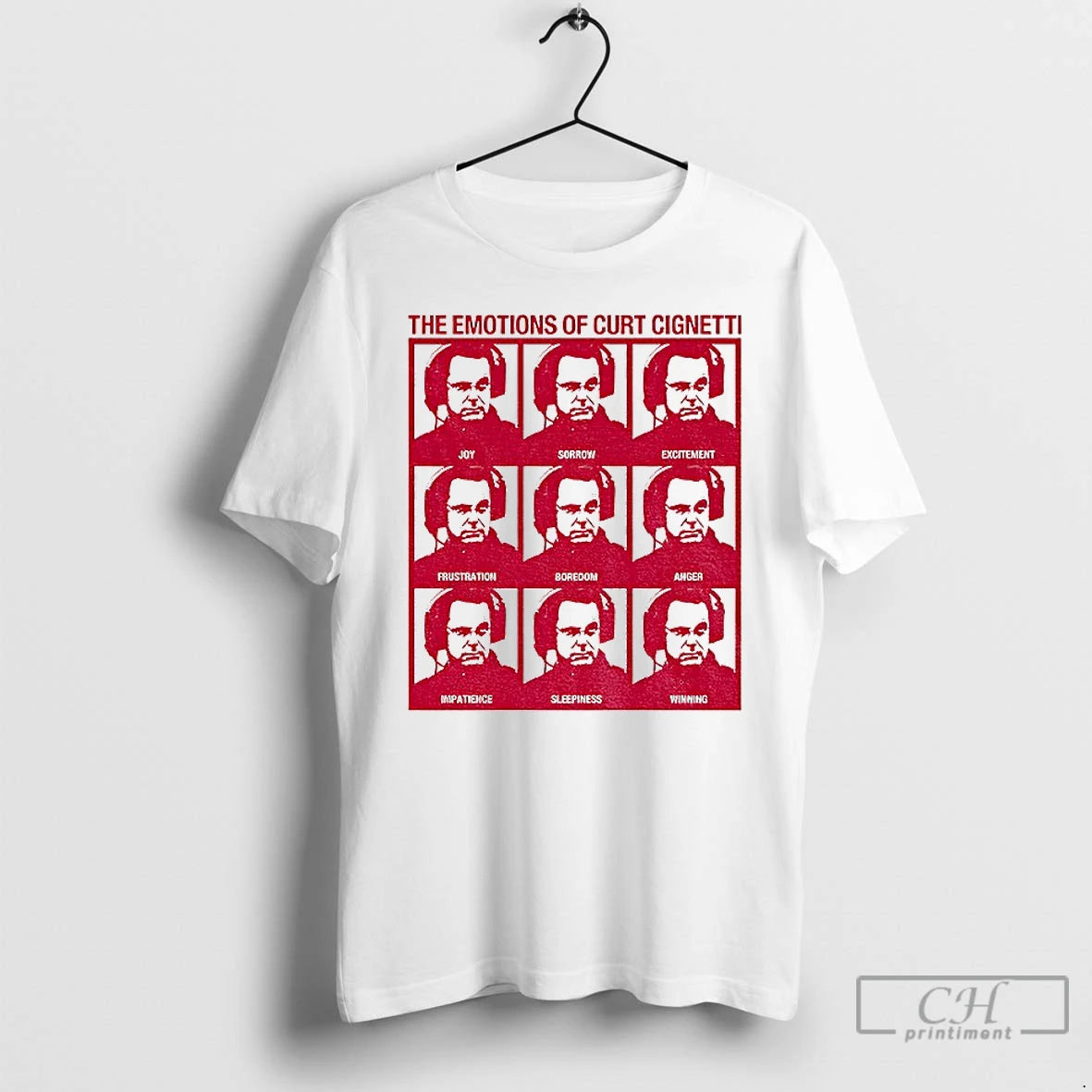 Premium Curt Cignetti Coach The Emotions Of Curt Cignetti Iu Football T-Shirts, Hoodie, Sweatshirt | PureTeeCo.com