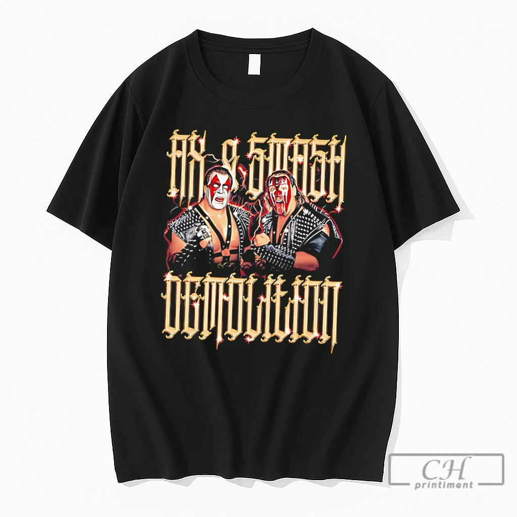 Premium Demolition Ax And Smash Wwe Illustration Tee