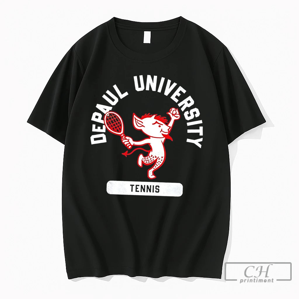 Premium Depaul University Tennis Demon Mascot Tee
