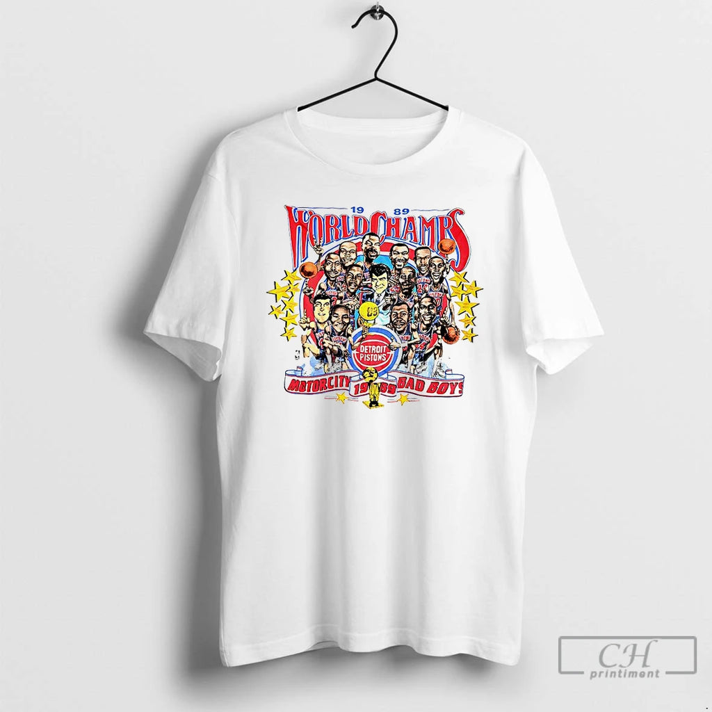 Premium Detroit Pistons 1989 World Champs Motorcity Bad Boys T Shirts