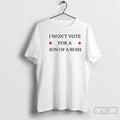 Premium Drew Barrymore I Wont Vote For A Son Of A Bush T Shirts Sweater Hoodie, Sweatshirt | PureTeeCo.com