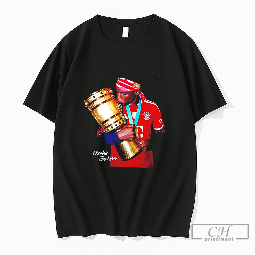 Premium Fc Bayern Munich Dfb Pokal Champions 2026 Nicolas Jackson Tee