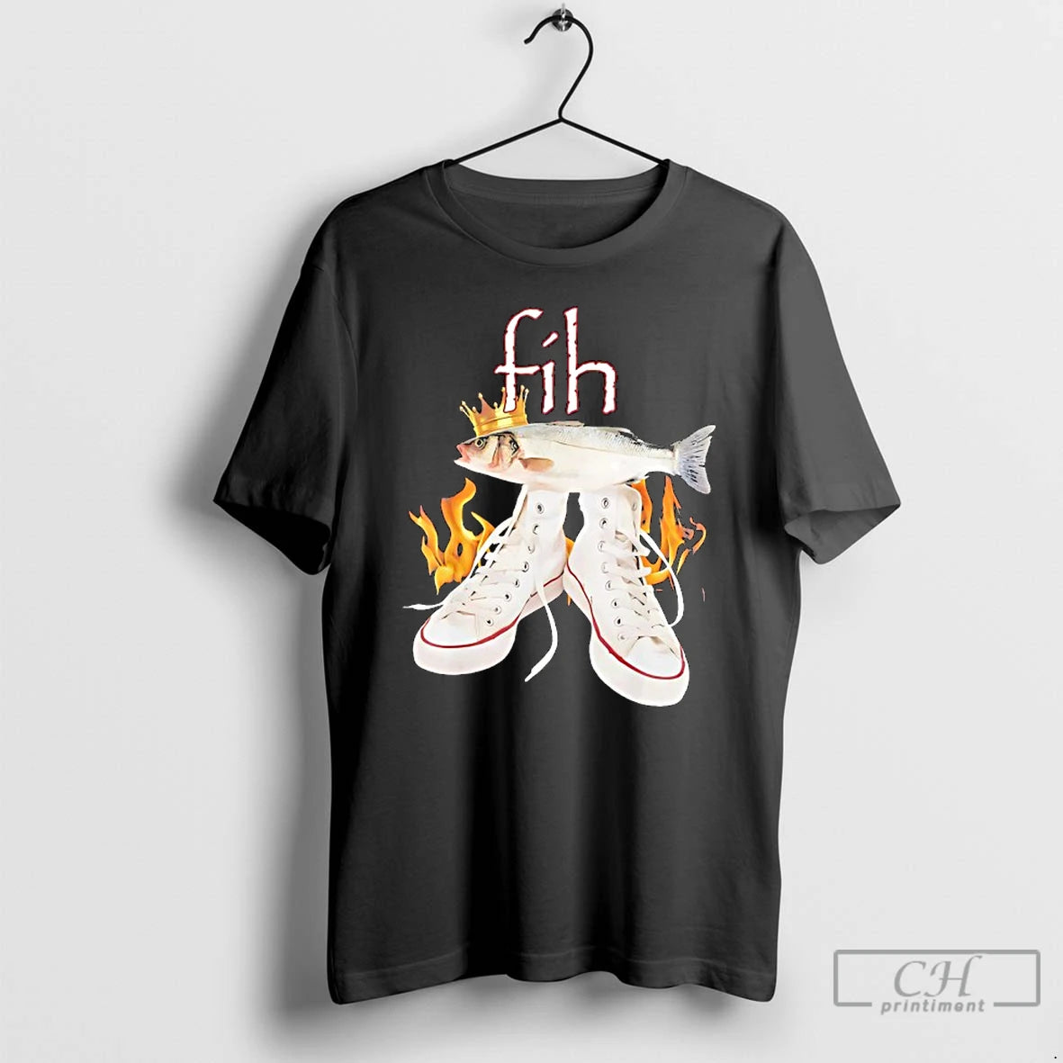 Premium Fih Shoes Fish Misspelled Fish Graphic T-Shirts, Hoodie, Sweatshirt | PureTeeCo.com