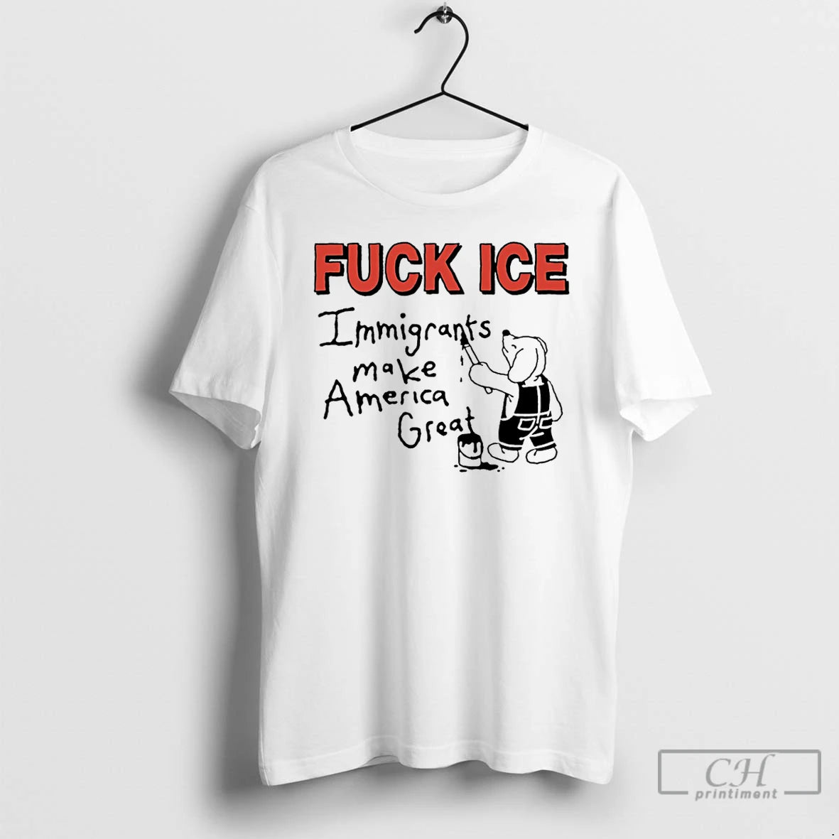 Premium Fuck Ice Immigrants Make America Great T-Shirts, Hoodie, Sweatshirt | PureTeeCo.com