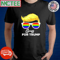 Premium Gays for Trump hair glasses LGBT shirt