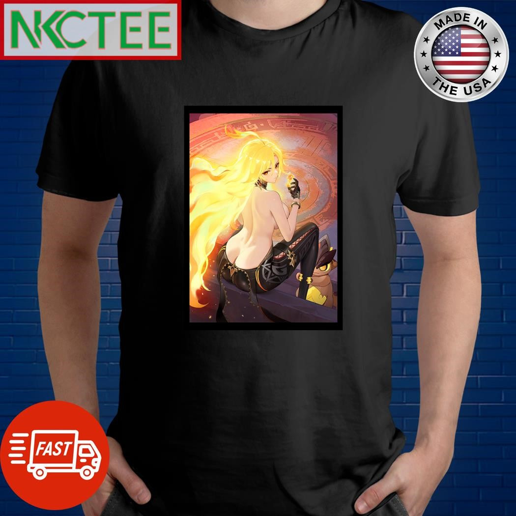 Premium Genshin Impact Mavuika back paint shirt