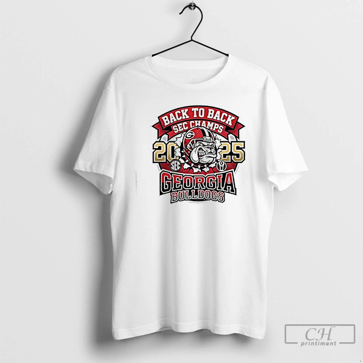 Premium Georgia Bulldogs Back To Back Sec Champs 2025 Logo T-Shirts, Hoodie, Sweatshirt | PureTeeCo.com
