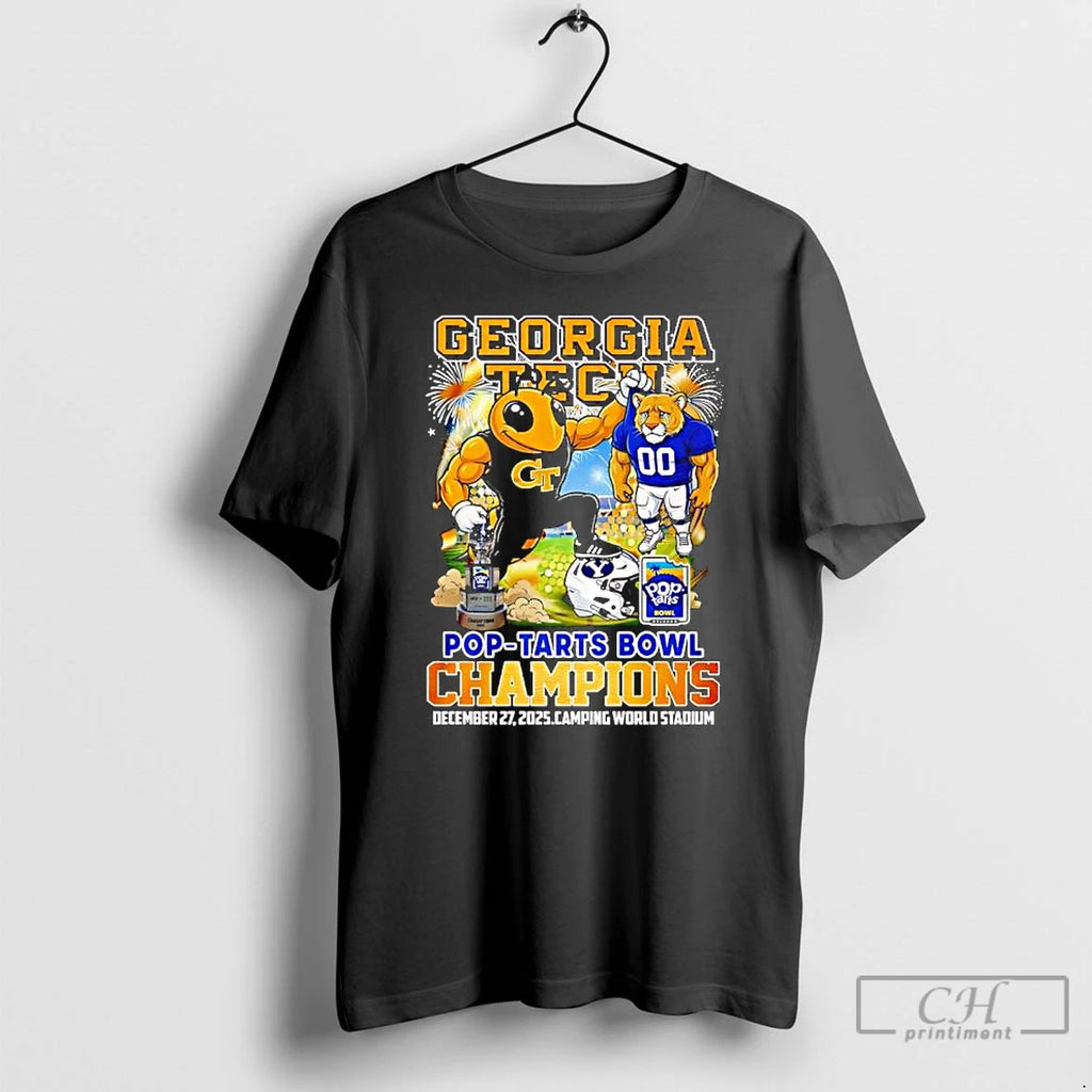Premium Georgia Tech Vs Byu Cougars Pop Tarts Bowl Champions December 27th 2025 Camping World T-Shirts, Hoodie, Sweatshirt
