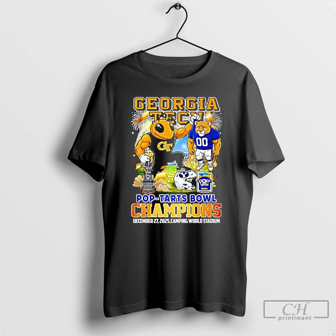 Premium Georgia Tech Vs Byu Cougars Pop Tarts Bowl Champions December 27th 2025 Camping World T-Shirts, Hoodie, Sweatshirt