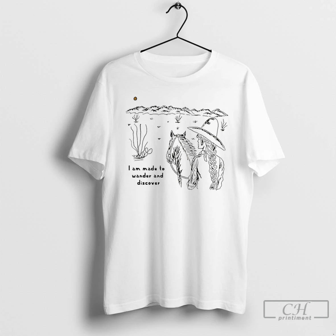 Premium Girl Cowboy I Am Made To Wander And Discover T-Shirts, Hoodie, Sweatshirt | PureTeeCo.com