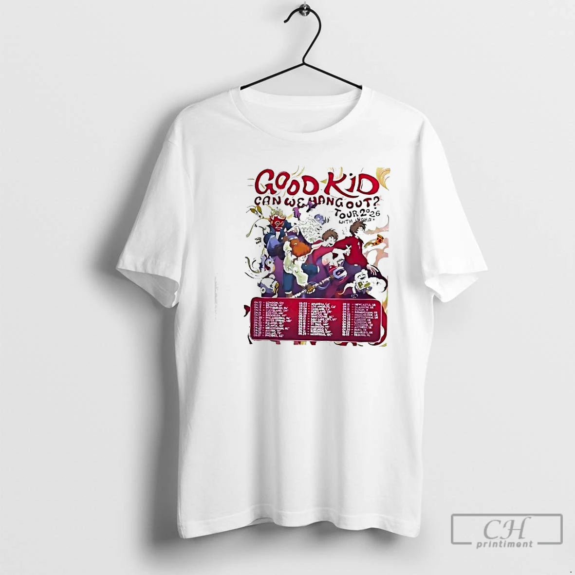 Premium Good Kid Band Can We Hang Out Tour 2026 Dates T-Shirts, Hoodie, Sweatshirt | PureTeeCo.com